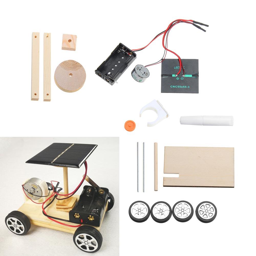 DIY Solar Car Technology Small Invention Student Science Manual Assembly Electronic Production Kit
