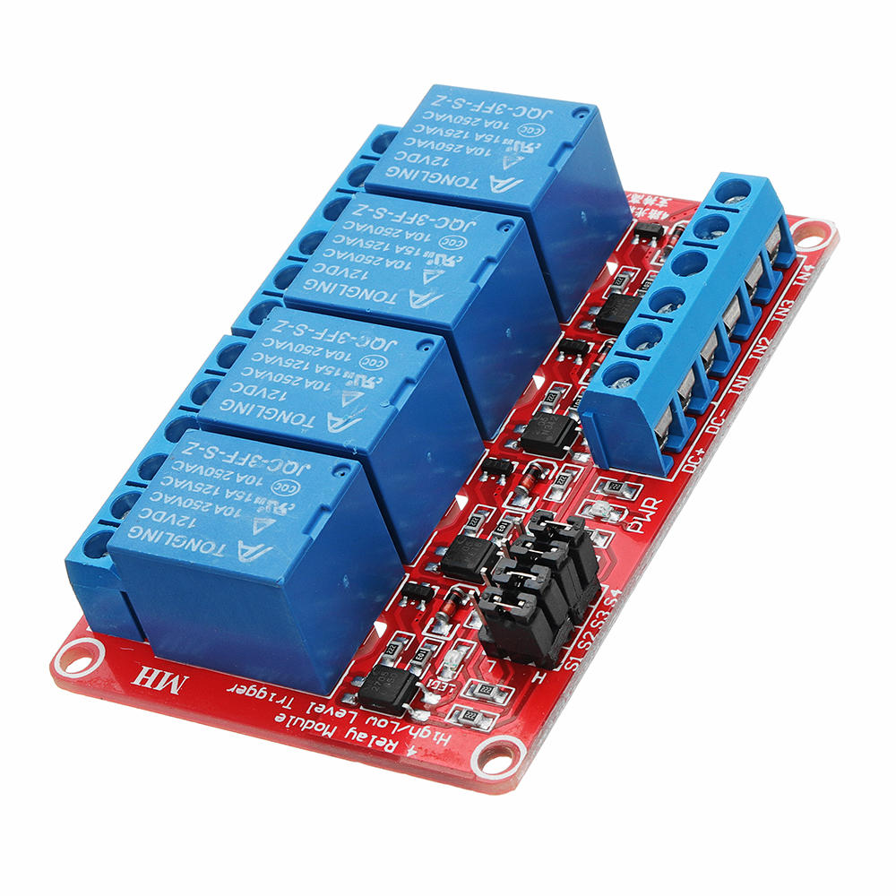 

3Pcs DC12V 4 Channel Level Trigger Optocoupler Relay Module Power Supply Module Geekcreit for Arduino - products that wo