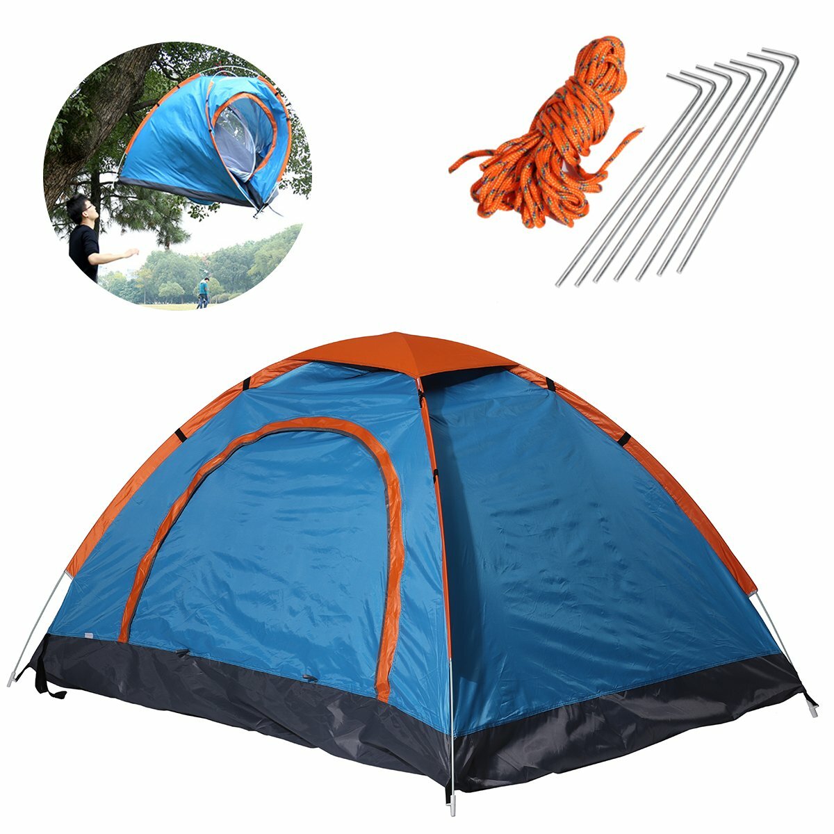 79x59x39inch 2 People Camping Tent Folding Waterproof Ultralight Sunshade Canopy Outdoor Travel Hiki