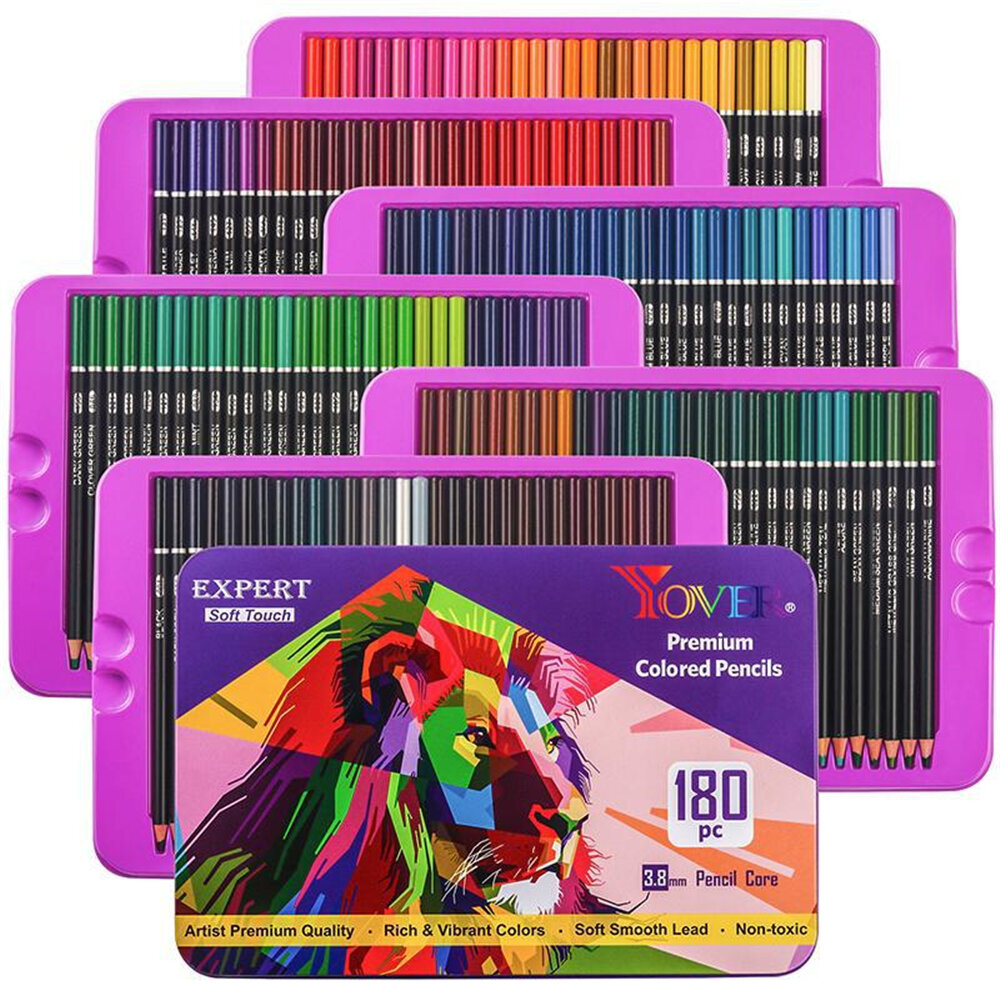

180 Colors Oil Color Pencil Set Hand Painted Colouring Multi Color Wood Sketching Colored Drawing Pencil Art Kit Supplie