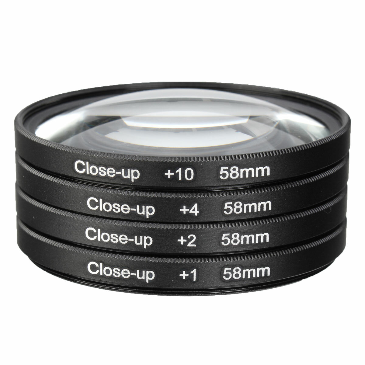 Universele 58mm macro close-upfiltersets +1 +2 +4 +10 voor 58mm cameralens
