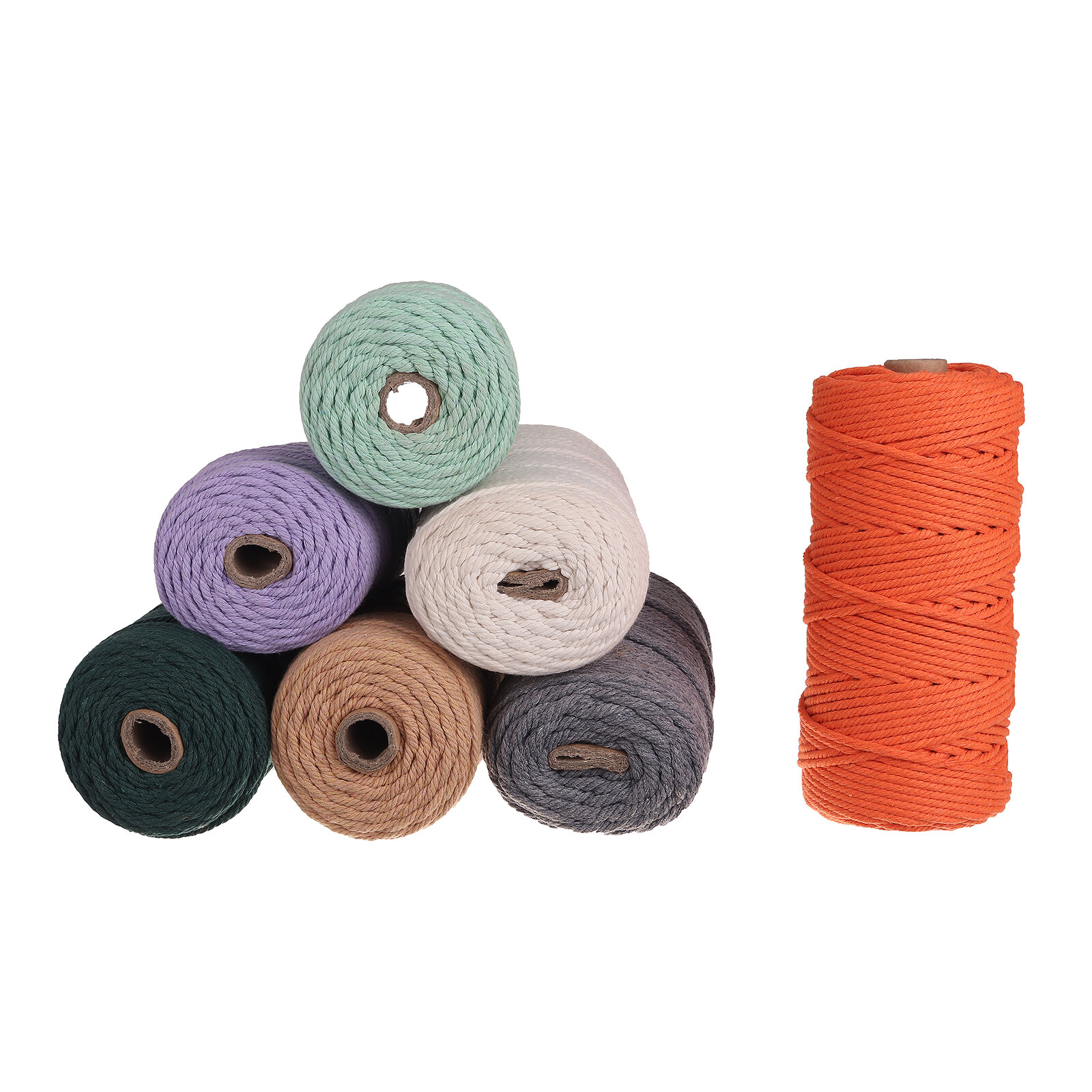 Macrame Yarn 3mm x 100m Cotton Yarn Cord Natural Cord for Weaving Decoration Macrame Hanging Basket 