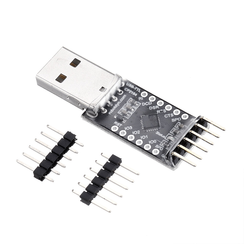 

2Pcs RobotDyn® CP2104 USB-TTL UART Serial Adapter Microcontroller 5V/3.3V Module Digital I/O USB-A