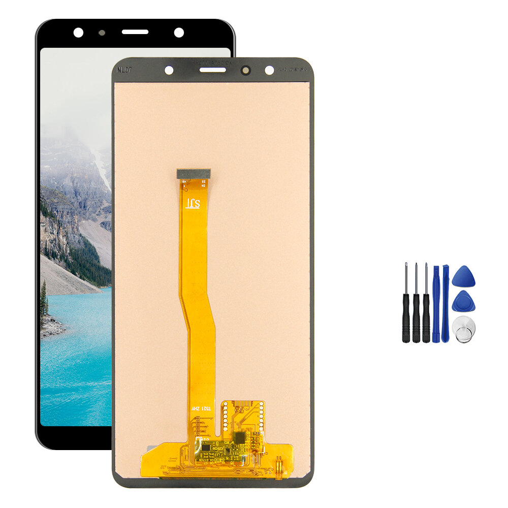 フルアセンブリノーデッドPixel LCDディスプレイ+タッチスクリーンデジタイザー交換+ Samsung Galaxy A7 2018修理ツールA750 SM-A750F
