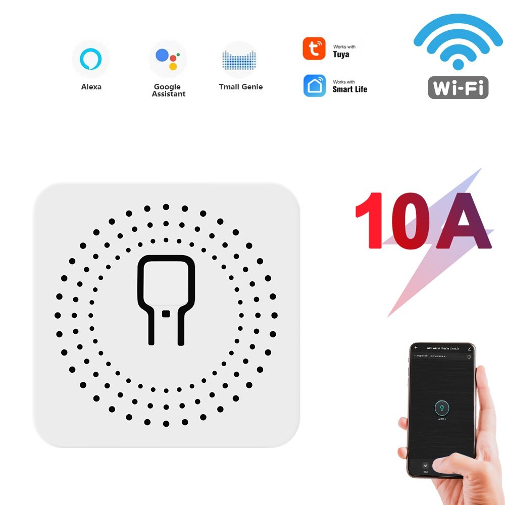 

SMATRUL Tuya 10/16A Mini Smart Wifi DIY Universal Switch for 2 Way Control Automation Module Voice Relay Timer Google Ho