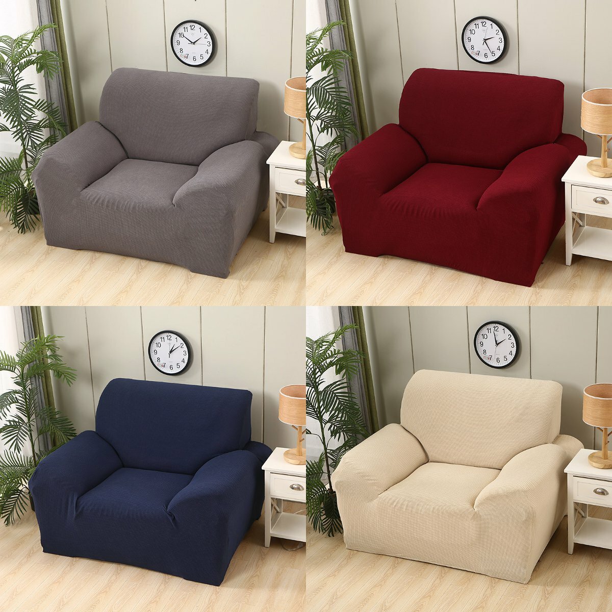

Polyester Sofa Cover 1/2/3/4 Seater Thick Slipcover Couch Stretch Elastic Sofa Covers Home Living Room Sofa Supplies