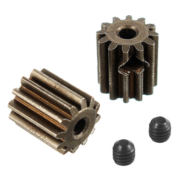 HBX 12891 1/12 Motor Pinion Gears 12T + Set Schroeven 3 * 3mm (2P) -Brushed 12060 RC Auto Parts