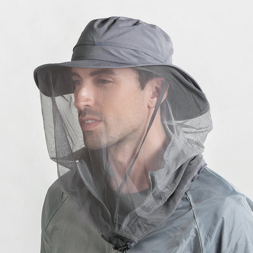 Outdoor Mosquito Net Hat Sun Bucket Hat Cover Face Quick-drying Hat Sports Hat Fishing Hat Mountaine