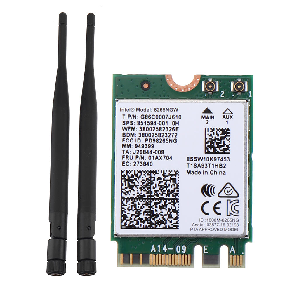 Wareshare? draadloze netwerkkaart Intel 8265AC 8265NGW 2.4G / 5G wifi bluetooth 4.2-module voor Jets