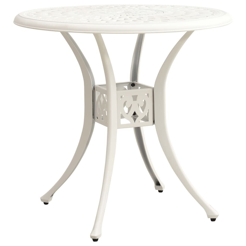 Cast Aluminum Garden Table White 30.7''x30.7''x28.3''