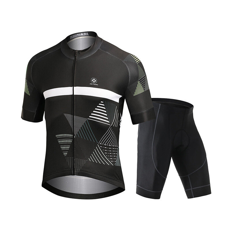 XINTOWNメンズサイクリング半袖スーツ バイクショーツ クイックドライ 通気性に優れた 夏のサイクリング服