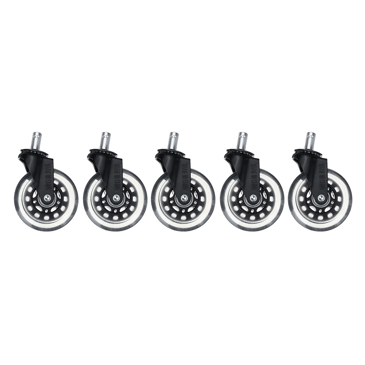 

5Pcs Office Chair Caster Wheels 3 Inch Replacement Swivel Rubber Caster Wheels Soft Safe Rollers Furniture Hardware Acce