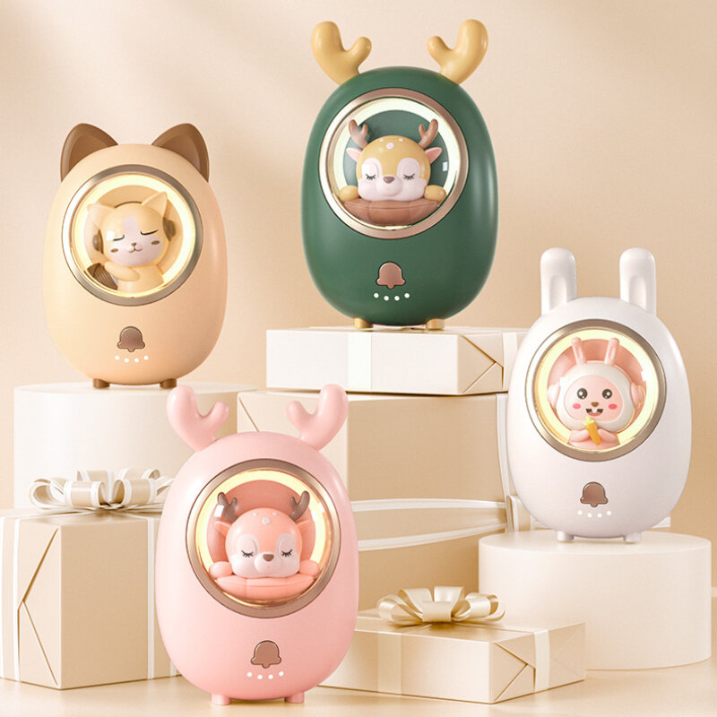 Mini Doll With LED Light Two-in-one USB Portable 5V Safety Voltage 6500mAh Power Bank Hand Warmers Rechargeable Comforta