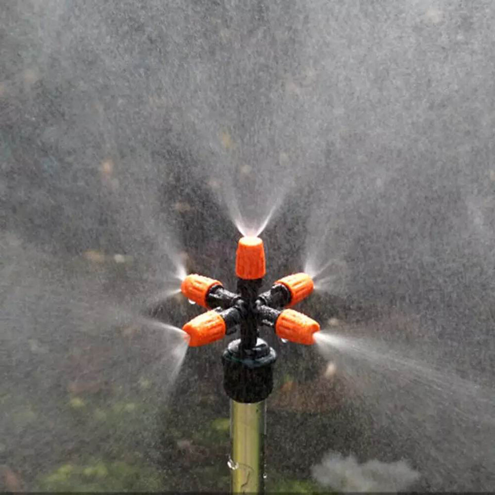 5 kop verstelbare nozzles 360 ? automatisch roterende nevel Spray gazon Sprinkler verstuiver tuin be