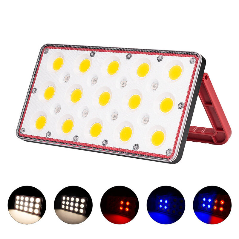 XANES® COB LED 2000LM USB Rechargeable 5 Modes Camping Light Waterproof Floodlight Tent Work Light