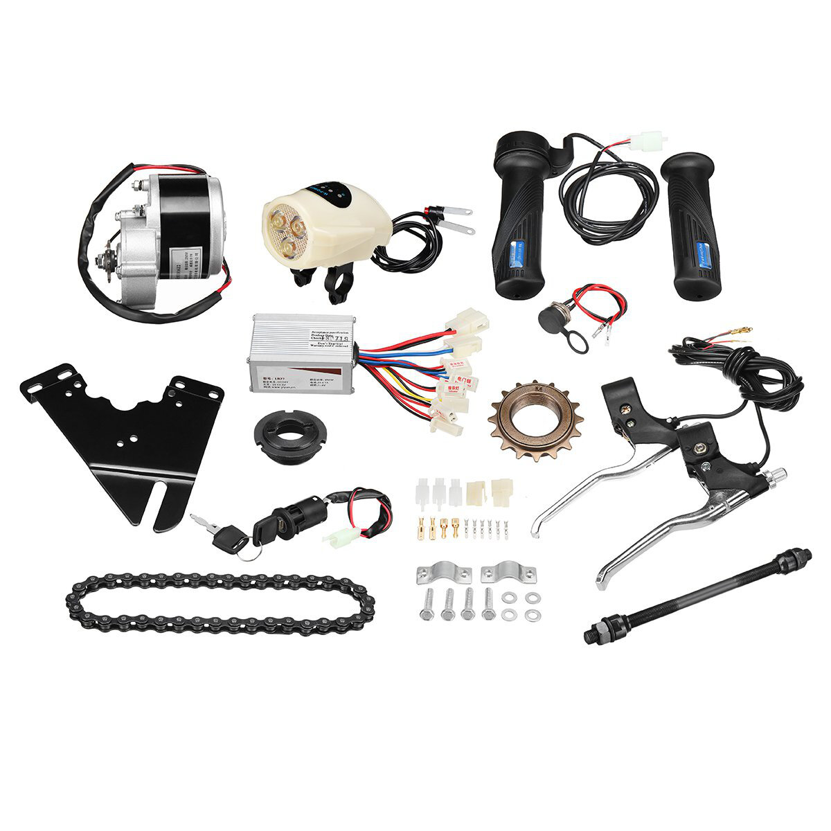 Electric Bike Conversion Kit Bicycle Conversion Kit Lithium Battery Modified for Folding Vehicles for Electric Scooters for 24V 250W 20-28inch Bike Kit