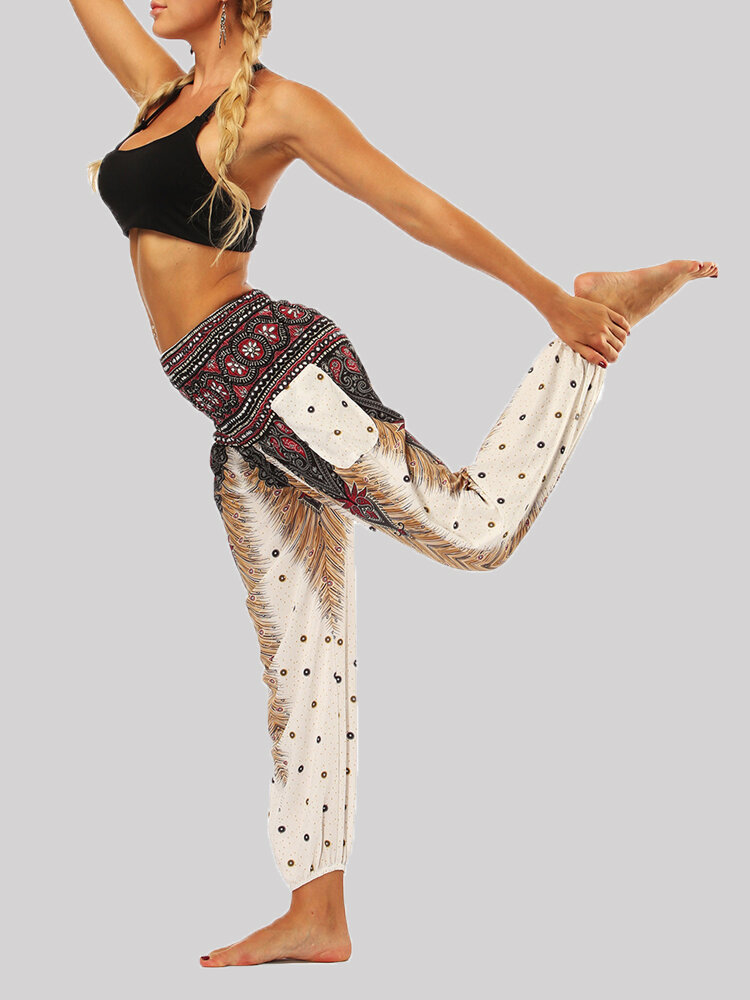 Dames Etnische stijl Strand Sport Bloeiers Casual Losse Yoga-broek