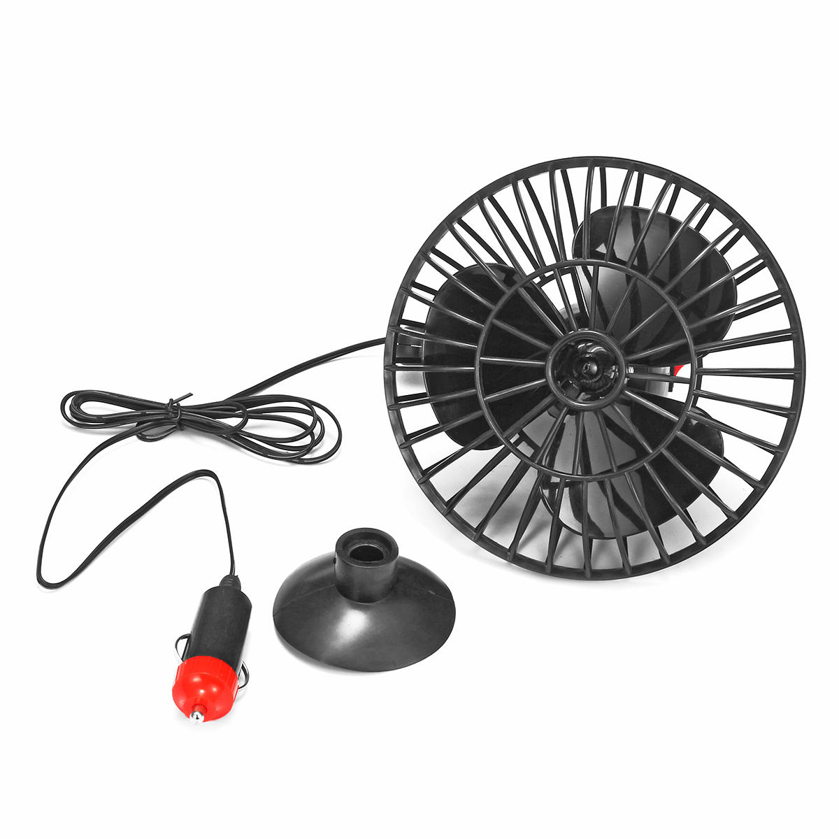 Portable 12v Dc Electric Oscillating Car Cooler Fan Clip Switch