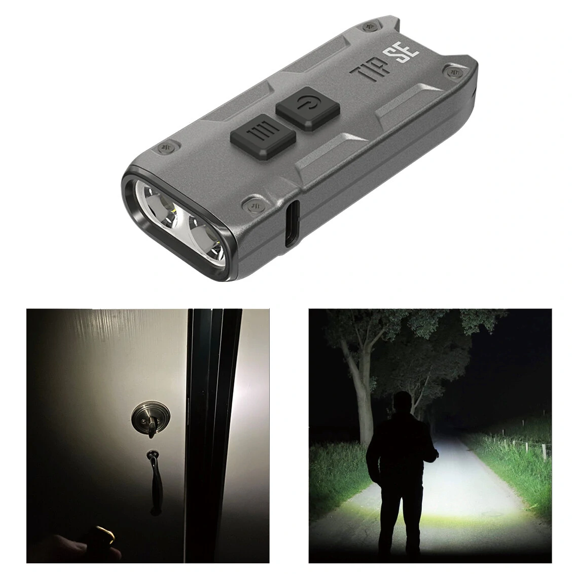 Στα 20,63€ από αποθήκη Κίνας | NITECORE TIP SE 700LM P8 Dual Light LED Keychain Flashlight Type-C Rechargeable QC Every Day Carry Mini Torch