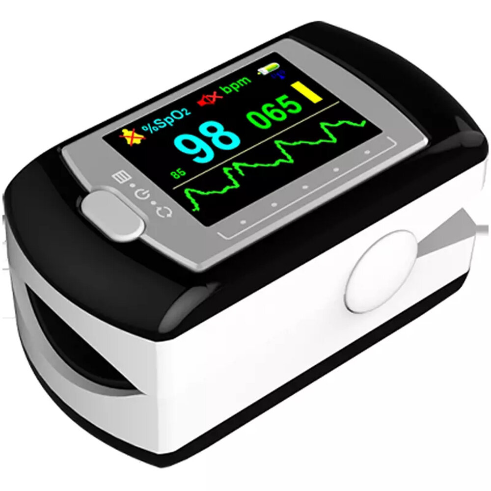 CMS50E Portable Fingertip Pulse Oximeter OLED SPO2 Blood Oxygen Saturation Heart Rate Monitor Saturator USB Connector Al