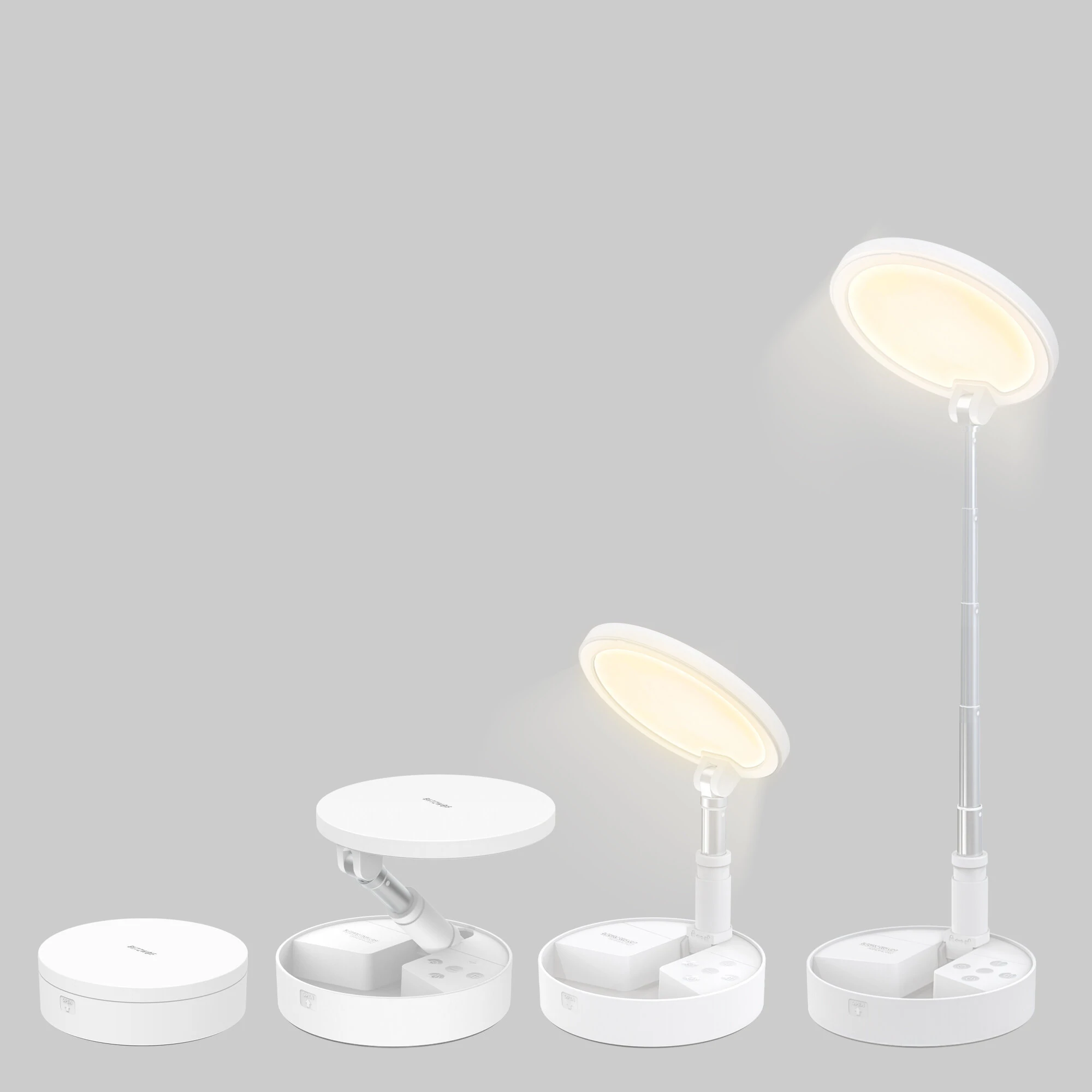 BlitzWolf® BW-DLT1 Folding Desk Lamp with Foldable Storage Adjustable Angle 3600mAh Battery 5 Level Brightness 3000-5000K Color Temp - White
