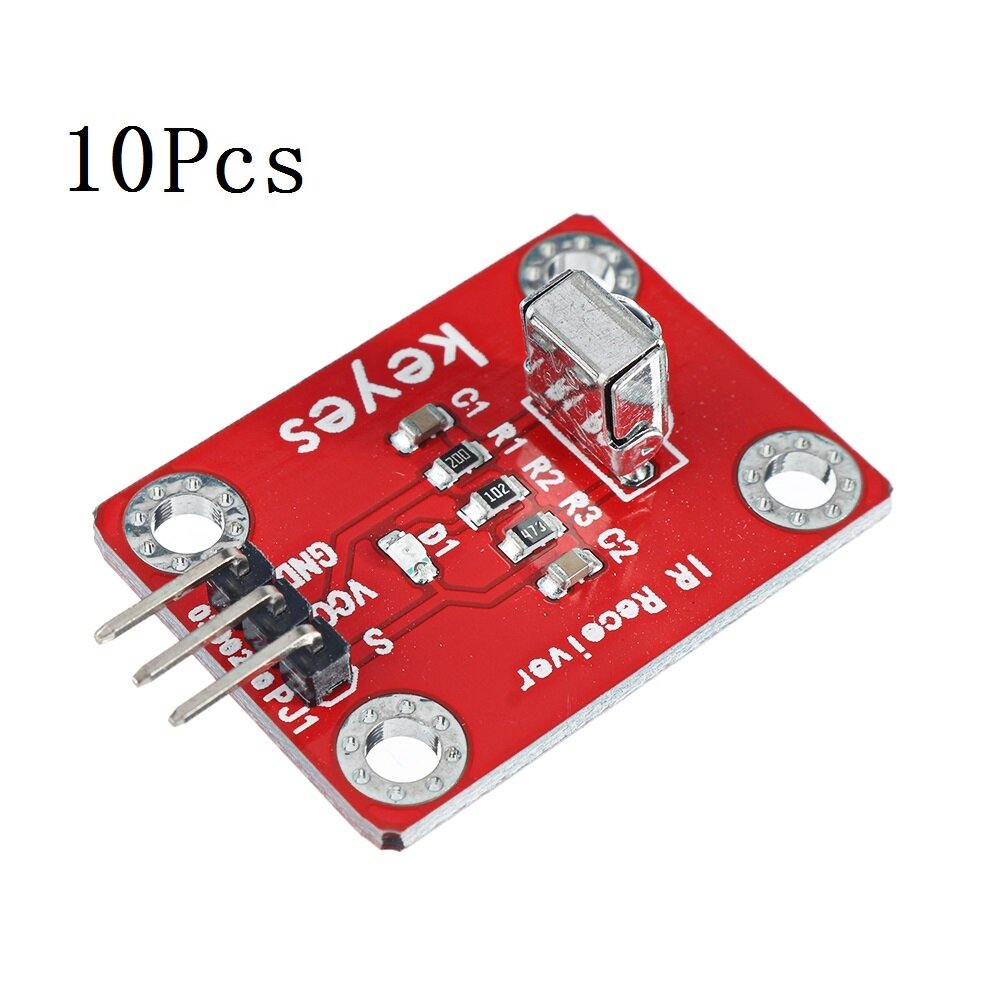 

10Pcs Keyes Brick Infrared Receiving Sensor (pad hole) with Pin Header Module Digital Signal