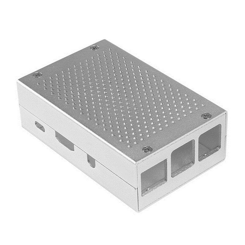 Metal Motherboard Case fits Raspberry Pi 2/3B+ Aluminum Alloy Case with Heat Sinks Shell for Raspber
