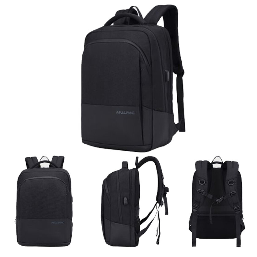 MULPAC 35L Herren USB-Ladesack für 15,6-Zoll-Laptop-Umhängetasche Herren-Rucksack für Reisen im Freien Schule Business