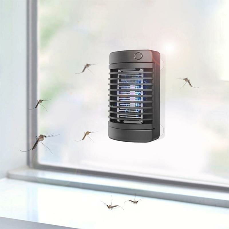 4 LED Solar Mosquito Killer Lamp Elektrische Schok Insect Zapper Vliegenval Licht Bug Zapper Fysieke