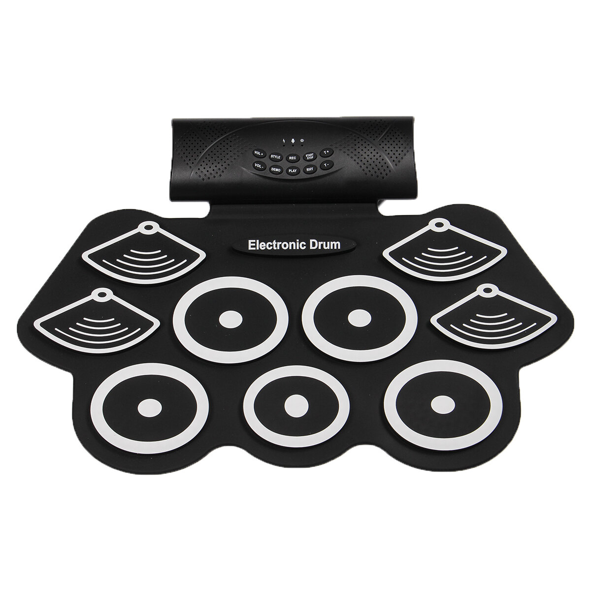 KONIX MD862 Portable USB 7 Pads Roll Up Electronic Drum with Built-in Battery Drum Sticks