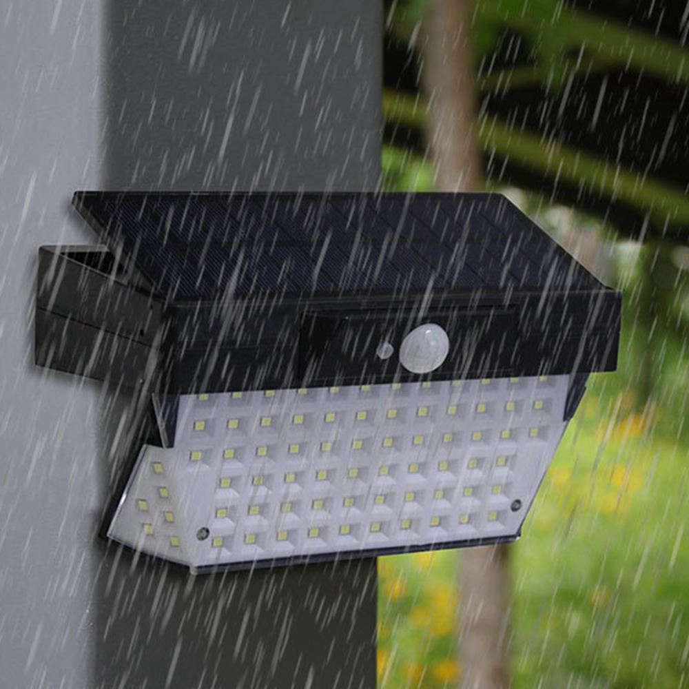 تعمل بالطاقة الشمسية 78 LED PIR الحركة المستشعر ضد للماء الجدار ضوء مصباح الحديقة الخارجية للحماية في حالات الطوارئ