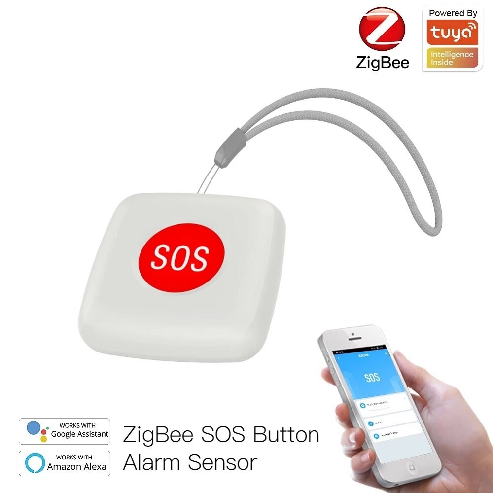 

MoesHouse Tuya ZB SOS Button Sensor Alarm Elderly Children Alarm Emergency Help Switch Tuya Smart Life App Remote Contro