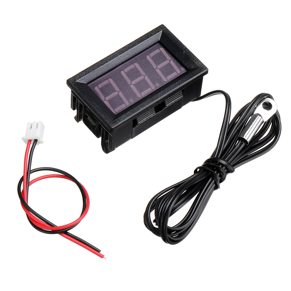 0.56 Inch Mini Digitale LCD Indoor Handige Temperatuursensor Meter Monitor Thermometer met 1M Kabel 