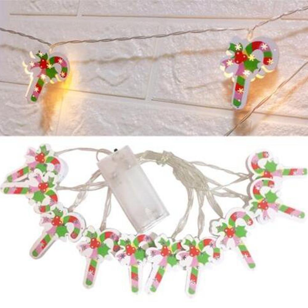 Image of Batterie Angetriebenes 2M-Warmwei-Candy-Shape-Weihnachtsfest 20 LED Fairy String Light