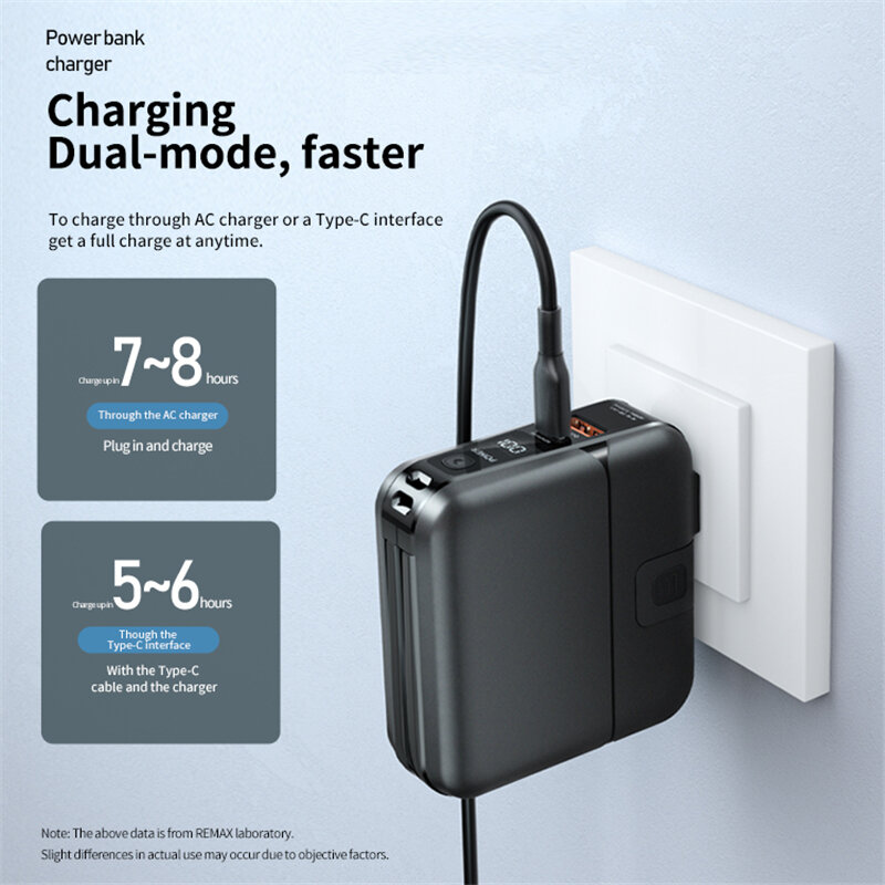 RPP-20 15000mAh PowerBank 18W PDUSプラグ充電器ホルダー外部バッテリー壁充電アダプター電源バンクケーブル付きiPhone12 Pro Max for Samsung Galaxy Note S20 ultra Huawei Mate 40 OnePlus 8