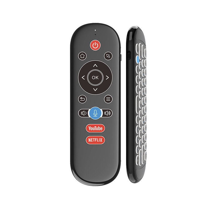 

Smart Mini Remote Control 2.4G Rechargeble Fly Air Mouse Wireless Keyboard Voice/Anti-lost/Backlight For TV Box/TV/PC/Pr