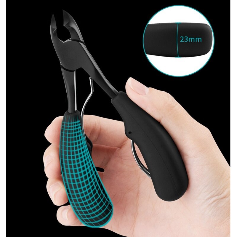 

YFM® Черные вросшие ногти на ногах Материя Черная ручка Вросшие Ногти Машинка для стрижки маникюра Инструмент С Коробка