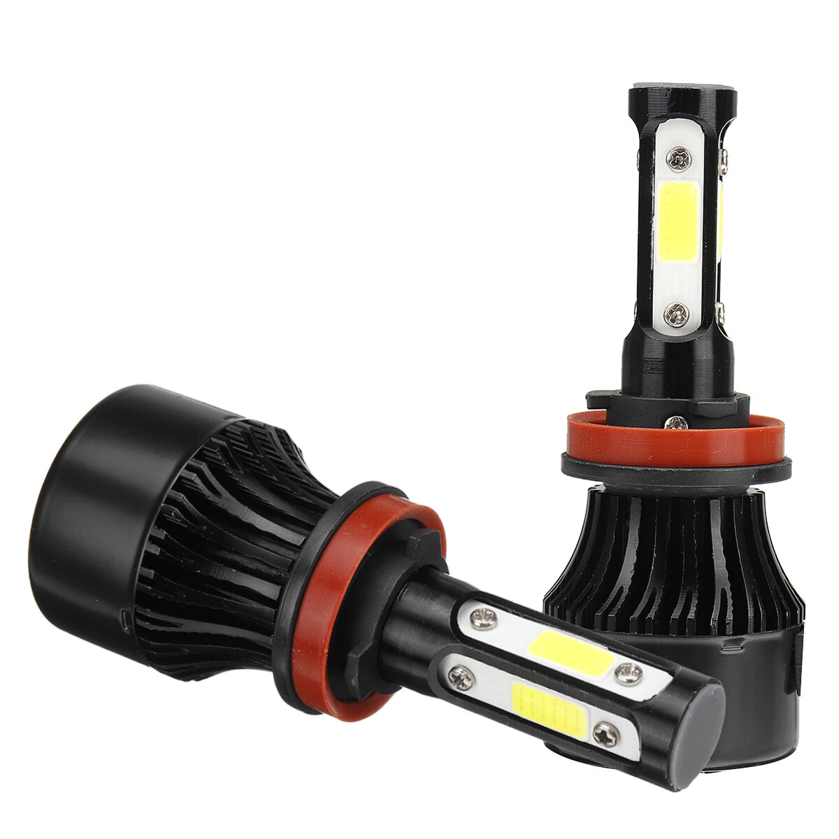 4-zijdige COB LED-autokoplampen 9005/9006/H11 Hi-Low Beam Fog Light Bulb 6000K 120W 2 stuks