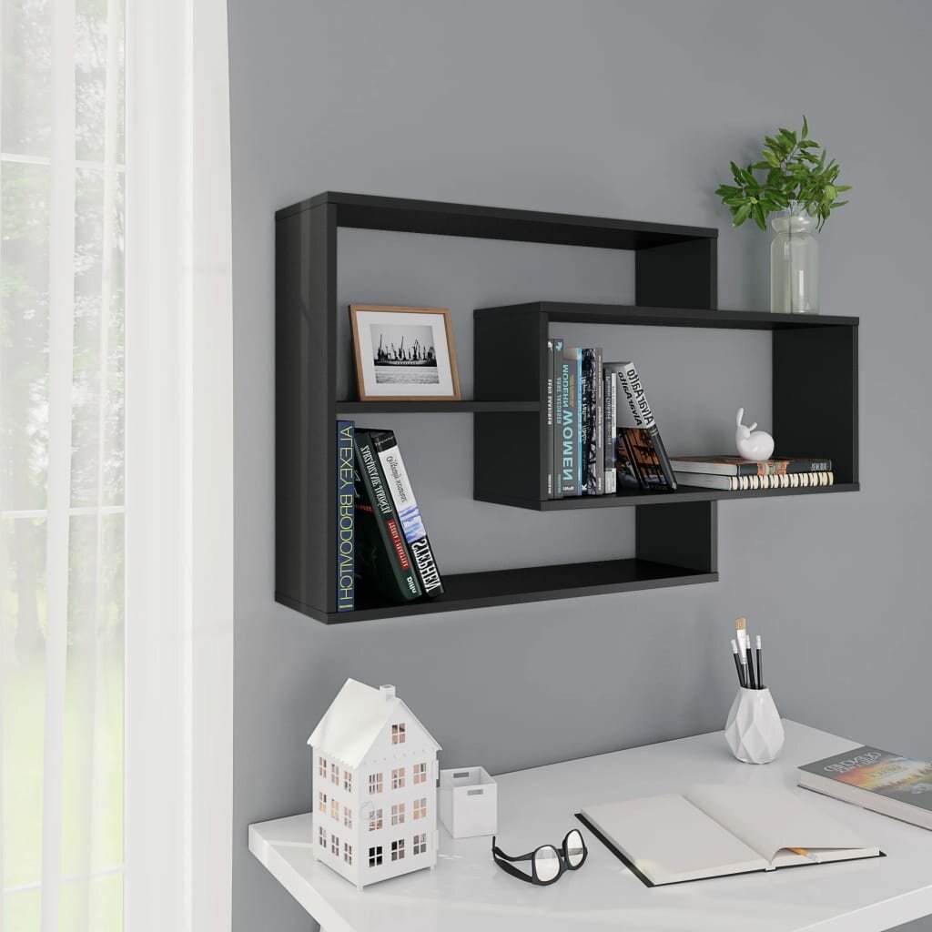 

Wall Shelves Black 40.9"x7.9"x23.6" Chipboard