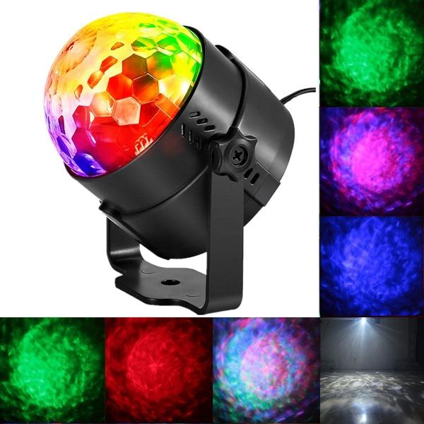 9W RGBW Geluidscontrole op afstand LED-effect van watergolf Magische bal Podiumverlichting voor Chri