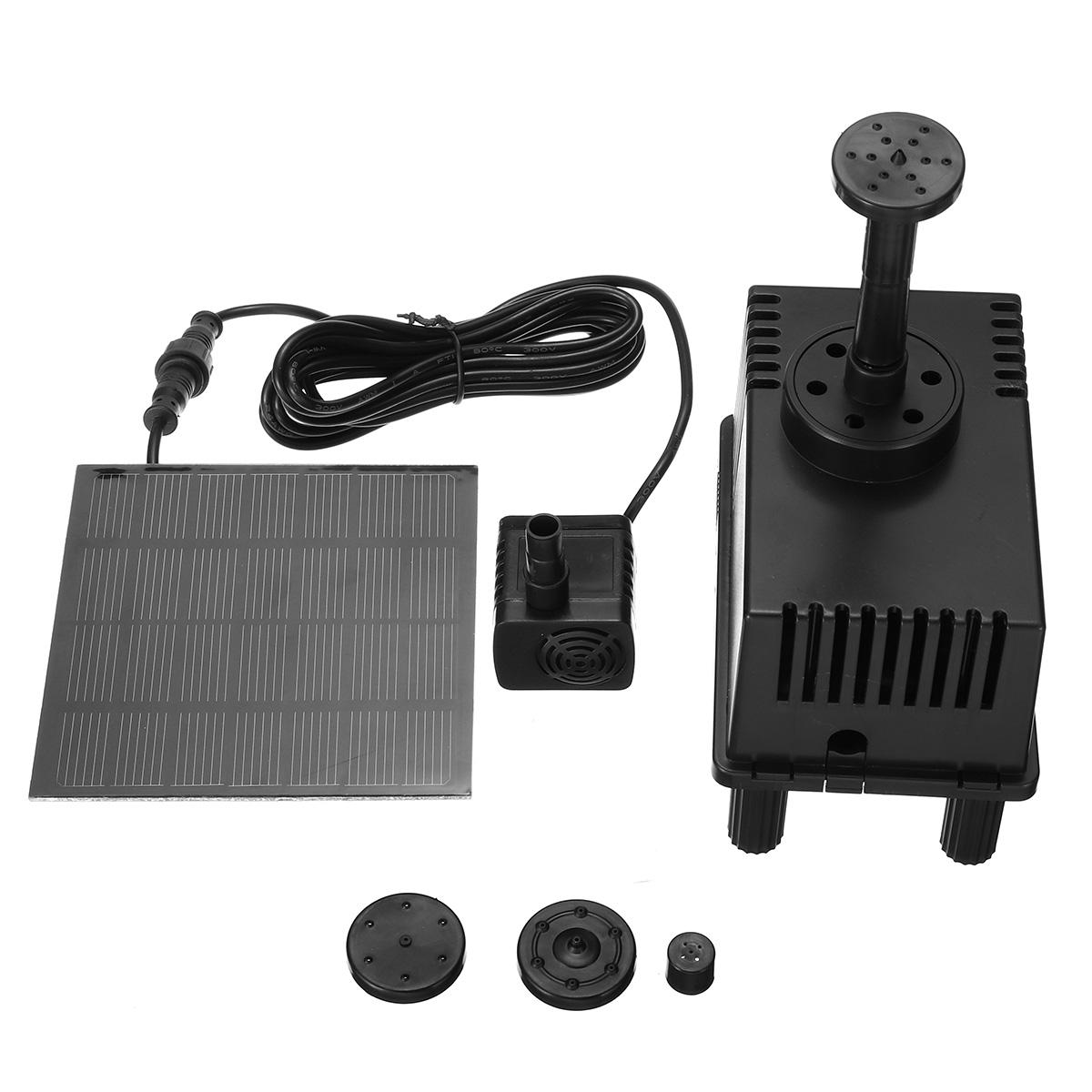 

180L/H Solar Water Panel Power Fountain Pump Kit Pool Garden Pond Watering Submersible Pump