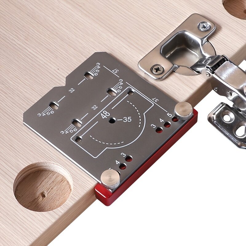 

35mm Aluminum Alloy Hinge Jig Carpentry Tool for Concealed Hinges Drill Guide Locator Woodworking Cabinet Door Installat