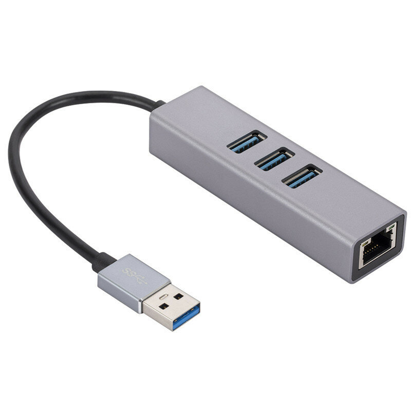 MnnWuu USB/Type-C Docking Station USB Hub Splitter Adapter met USB3.0*3 RJ45 voor PC Laptop