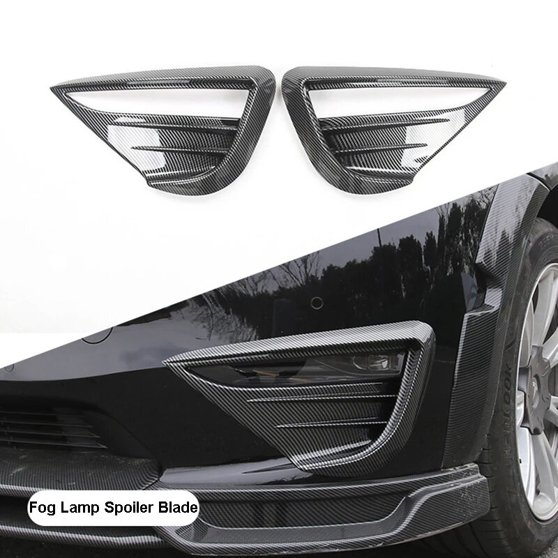 

Car Fog Lights Eyebrow Exterior Trim Accessories For Tesla Model Y Fog Lamp Spoiler Blade Trim Protective Cover Woof Too