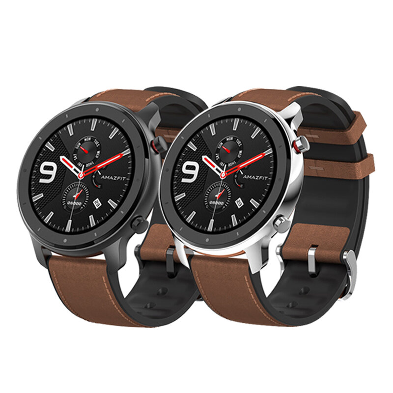 Amazfit GTR 47MM AMOLED Smart Watch GPS+GLONASS 12 Sports Mode 5ATM Wristband International Version from xiaomi Eco-System