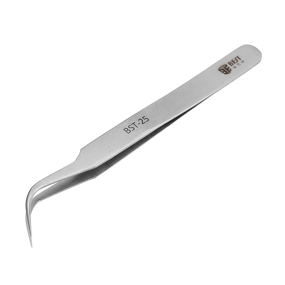 BEST BST-25 High-end Precision Tweezer Anti-skid Plus Hard High Toughness Curved