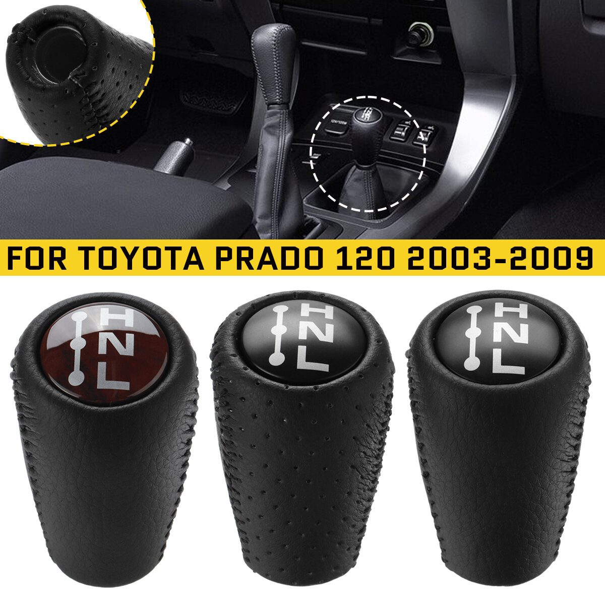 Auto Car AT Gear Lever Head Shift Knob Fits For Toyota Prado 120 2003-2009 mhestore2009