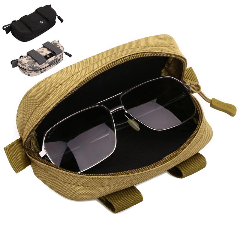 Military Camouflage Glasses Tactical Bag Mini Storage Molle Pouch Nylon Hip Bum Waist Belt Pack