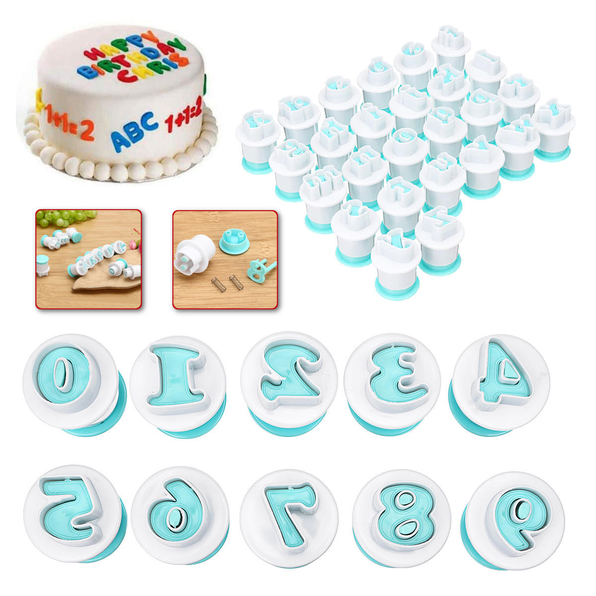 

Alphabet Letter Number Fondant Cake Cutter Cookie Mould Sugar Craft Decorations