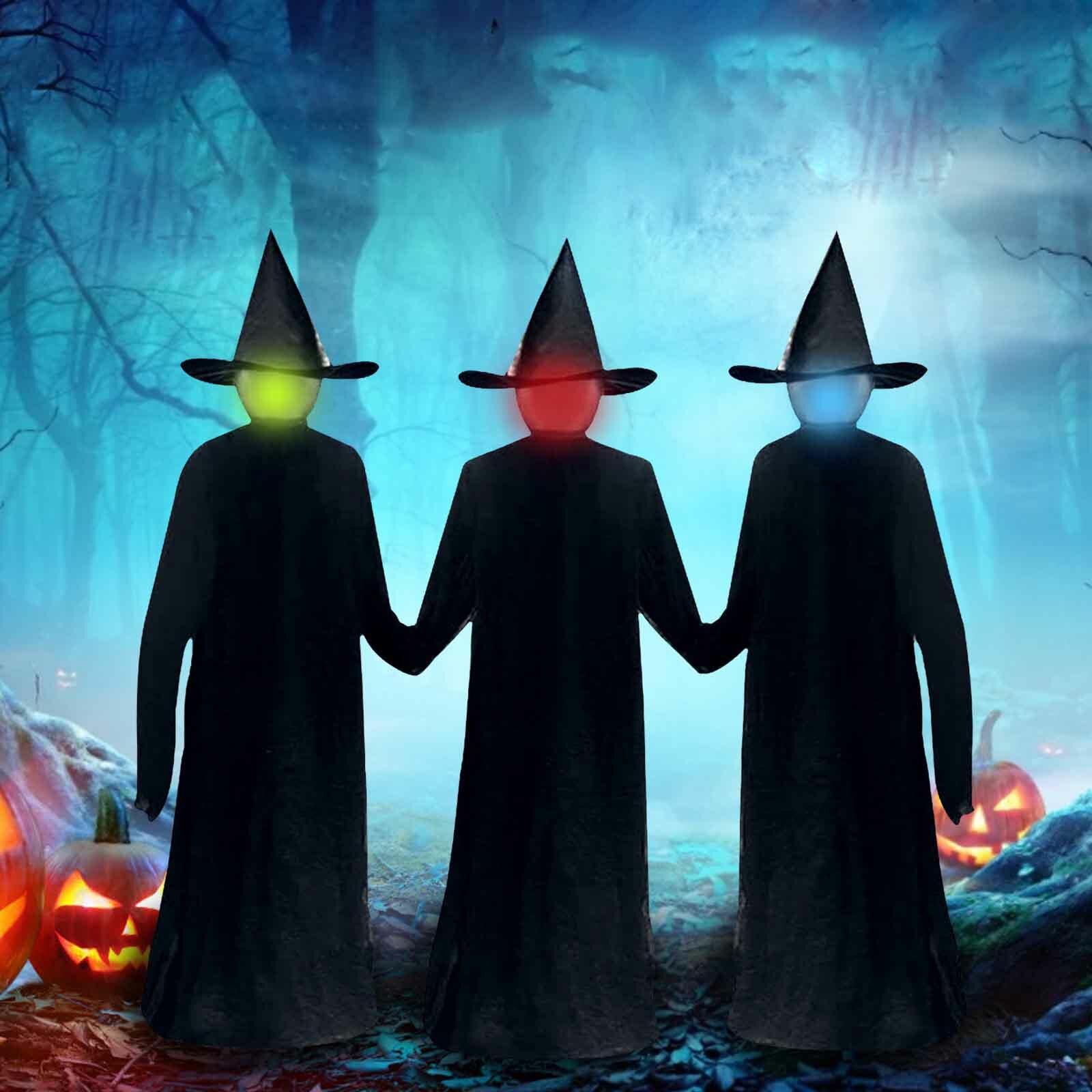 

Хэллоуин светящаяся ведьма голосовое управление индукция Хэллоуин Wizard несколько цветов плащ для Хэллоуина костюмы на